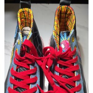 Marvel Spider-Man Men's High Top Lace-Up Sneaker Black Blue Red‎ Yellow Plaid